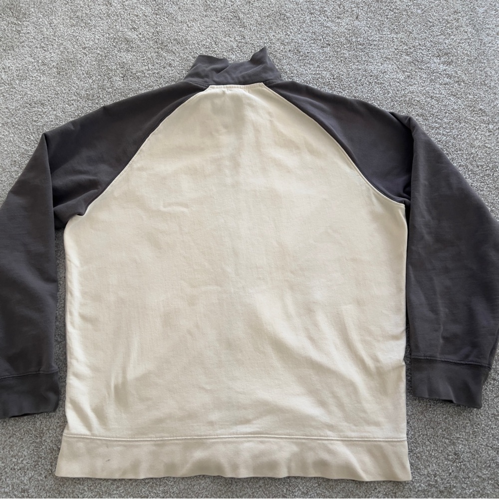 Vintage y2k GAP Logo Zip Up Turtleneck or Spread Collar Cream & Gray size XL - Picture 4 of 8